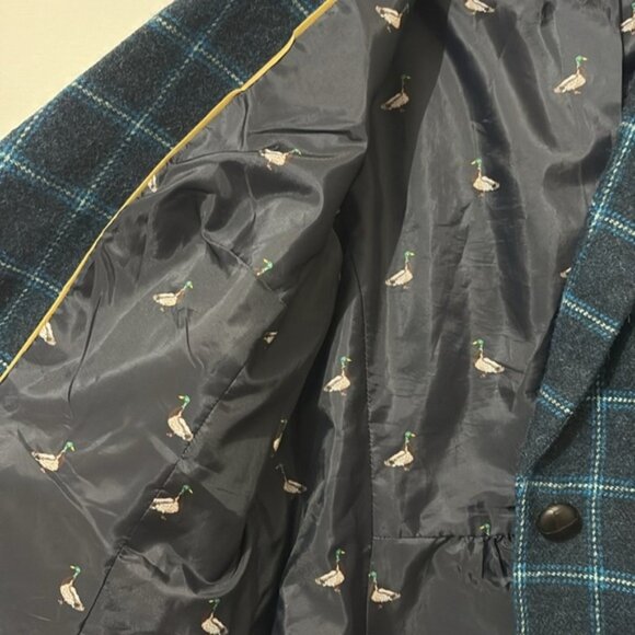 Talbots Women's Windowpane Blue Plaid Jacket - Picture 8 of 10